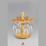 پایه گیلاس چوبی یک طبقه گردان بدون شات و شات دار امبیکو EMBICO-70206 - Image 3