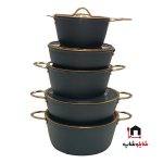 سرویس قابلمه ١٠ پارچه ناسیکو چدن  در طلایی