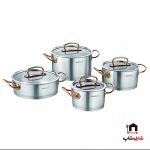 سرویس پخت و پز ٨ پارچه کرکماز دسته طلایی مدل رسنا - Image 3