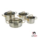 سرویس پخت و پز ٨ پارچه کرکماز دسته طلایی مدل رسنا - Image 2