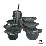 سرویس قابلمه چدن گرانیت ضخیم 22 پارچه مارک یونیکورن (UNICORN) - Image 2