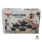 سرویس قابلمه چدن گرانیت ضخیم 22 پارچه مارک یونیکورن (UNICORN)
