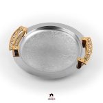 سینی گرد کروم و طلایی اسپرت آتلانتیک