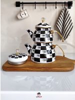 کتری قوری لعابی ترک برند شاهین درطرح های متنوع - Image 7