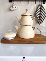 کتری قوری لعابی ترک برند شاهین درطرح های متنوع - Image 6