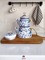 کتری قوری لعابی ترک برند شاهین درطرح های متنوع - Image 5