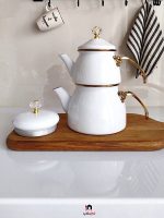 کتری قوری لعابی ترک برند شاهین درطرح های متنوع - Image 2