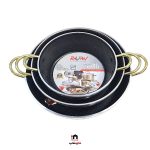 تابه سه تایی دسته طلایی گرانیتی راژان ویژه