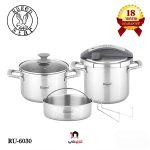 زودپز دوقلو روگن استیل 5+7 مدل RU-6030