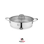 تابه استیل سایز24 دو دسته کی اس تی مدل 7023