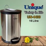 سطل زباله استیل یونیک 16 لیتری دارای آرام بند مدل UN-4430 - Image 3
