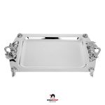 سینی دسته گل رز مستطیل بزرگ صدفی کی اس تی مدل 117