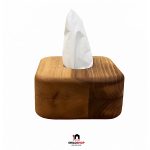 جا دستمال کاغذی مربع چوب گردو برند سبزهوم مدل 0158