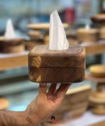 جا دستمال کاغذی مربع چوب گردو برند سبزهوم مدل 0158 - Image 2