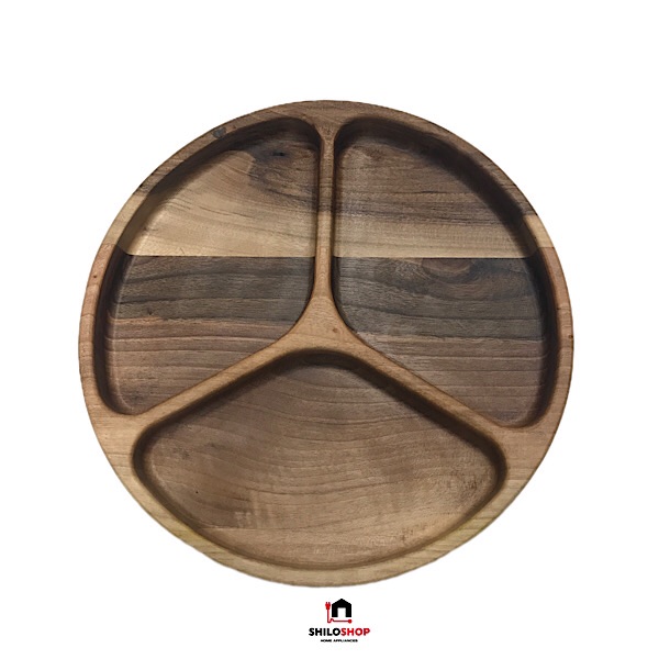 اردو خوری چوب گردو سه خانه برند سبزهوم کد 0099