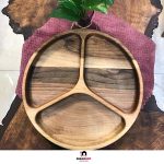 اردو خوری چوب گردو سه خانه برند سبزهوم کد 0099 - Image 2