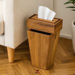 سطل و دستمال پذیرایی مخروطی چوب گردو - Image 3