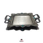 سینی پیوتر پایه دار نفیس رنگ ثابت - Image 4