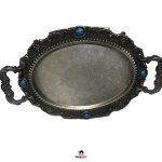 سینی بیضی نگین دار پیوتر نفیس - Image 3