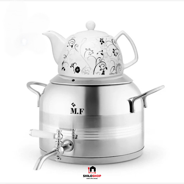 B9A7FB03-8181-47B7-9D6B-6216A4F44BE6 کتری قوری 5 لیتر ام اف MF طرح ترک - Image 1