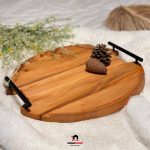 سینی پذیرایی گرد چوب راش امبیکو مدل Embico-3002