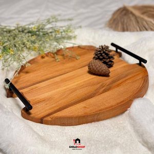 سینی پذیرایی گرد چوب راش امبیکو مدل Embico-3002