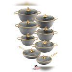 سرویس قابلمه و تابه گرانیت 16 پارچه ام جی اس مدل ماینز کد 001 - Image 2